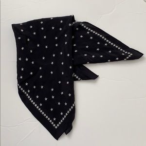 Madewell black silk scarf